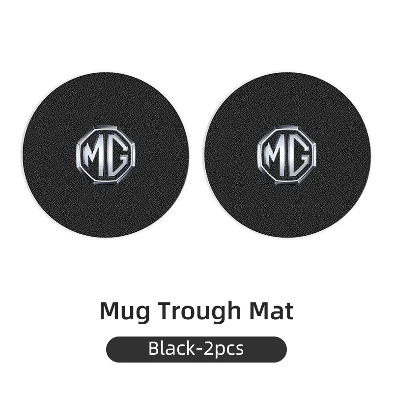 Morris Garages 2PCS Car Mug Trough Anti Slip Carbon Fiber Coasters Fit MG ZS EV HS EHS PHEV MG3 MG4 MG5 MG6 MG7 GT ZR RX5 RX8 ON