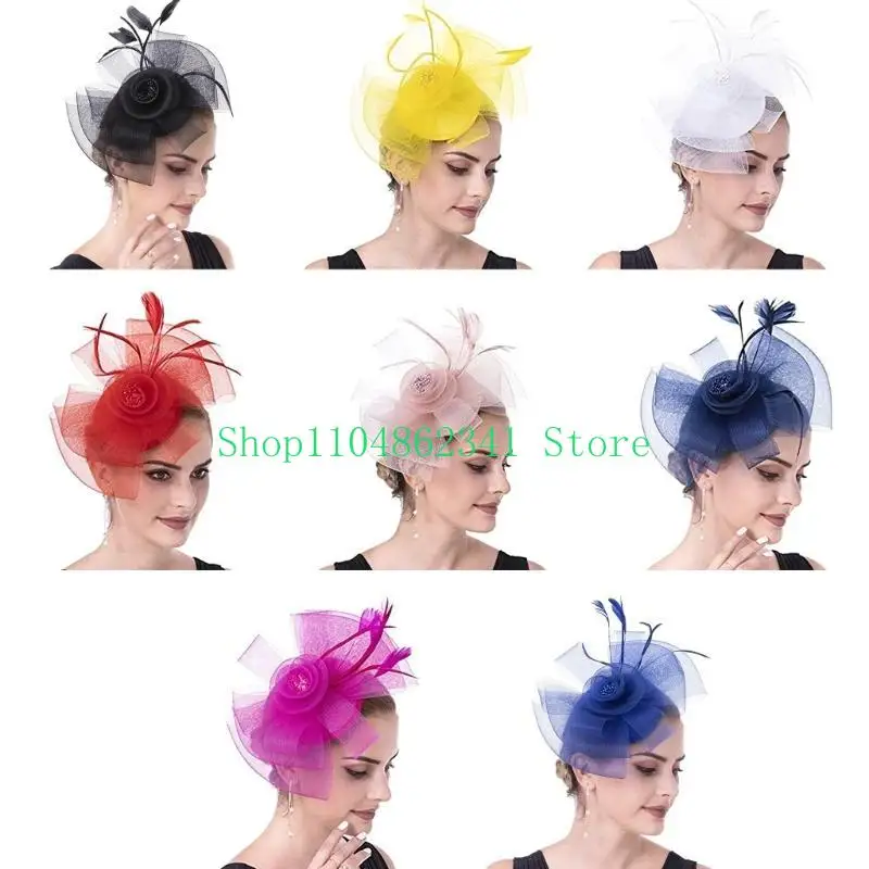 

652F Headwear with Veil Mrs. Maisel Hat for Christmas New Year Bridal Party