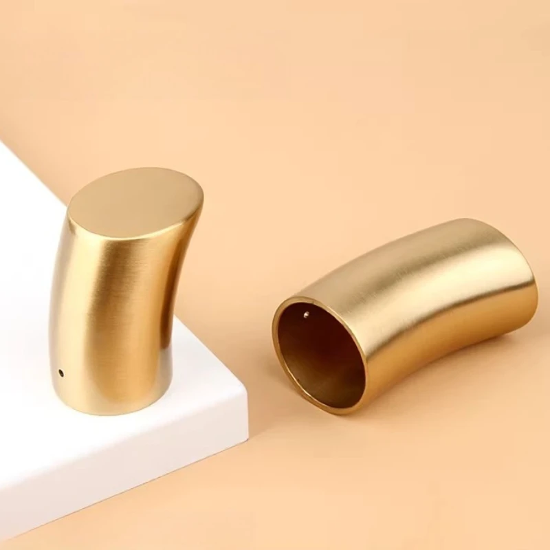 

Pure copper bullhead shaped crutch elbow all brass foot cover official chair stool Chinese style sofa glove water chestnut foot