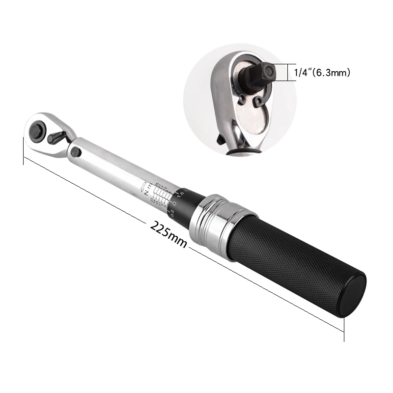 1/4 Hand Tools 1-25Nm High Exactness Precision Bike Car Repair Adjustable Socket Ratchet Spanner Wrench Torque Set