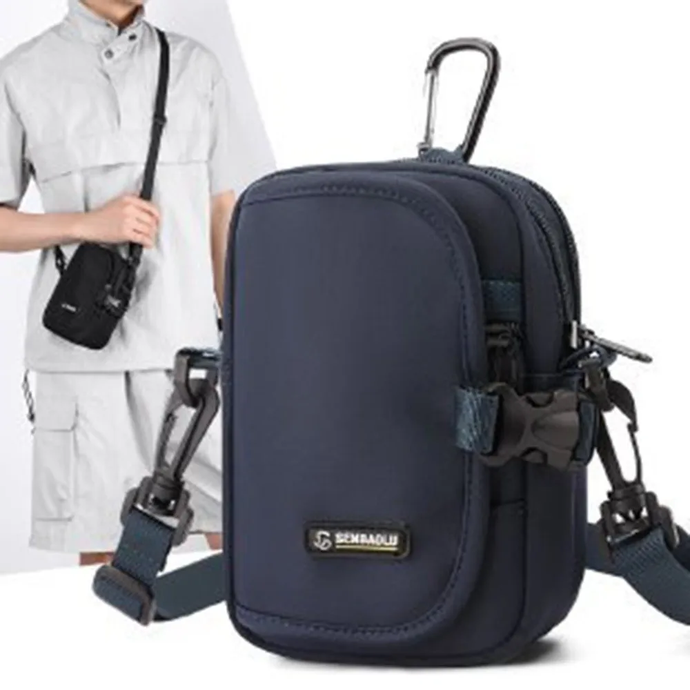 

Single Shoulder Casual Men Crossbody Bag Multi-Pockets Large Capacity Phone Storage Bag Multi-functional Square Wallet Outdoor