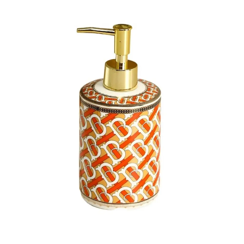 

Portable Ceramic Soap Dispenser Colorful Painted Lightweight Liquid Lotion Dispenser Refillable Empty Soap Pump Bottle Bathroom