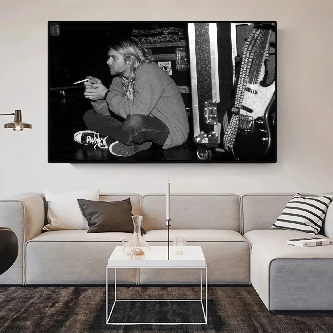 Kurt Donald Cobain Music Star Poster Canvas Art Print Home Decoration Wall Painting ( No Frame )