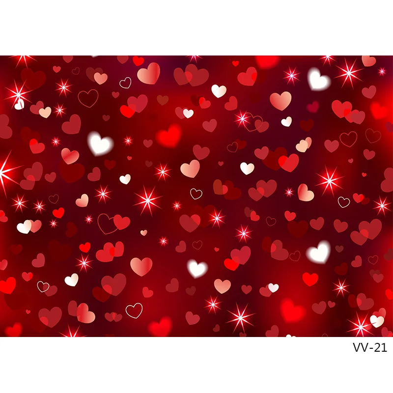 Vinyl Custom Valentine's Day Photography Backdrops Props Bokeh Rose Wedding Red Heart Light Candy Love Embrace Background AL-30