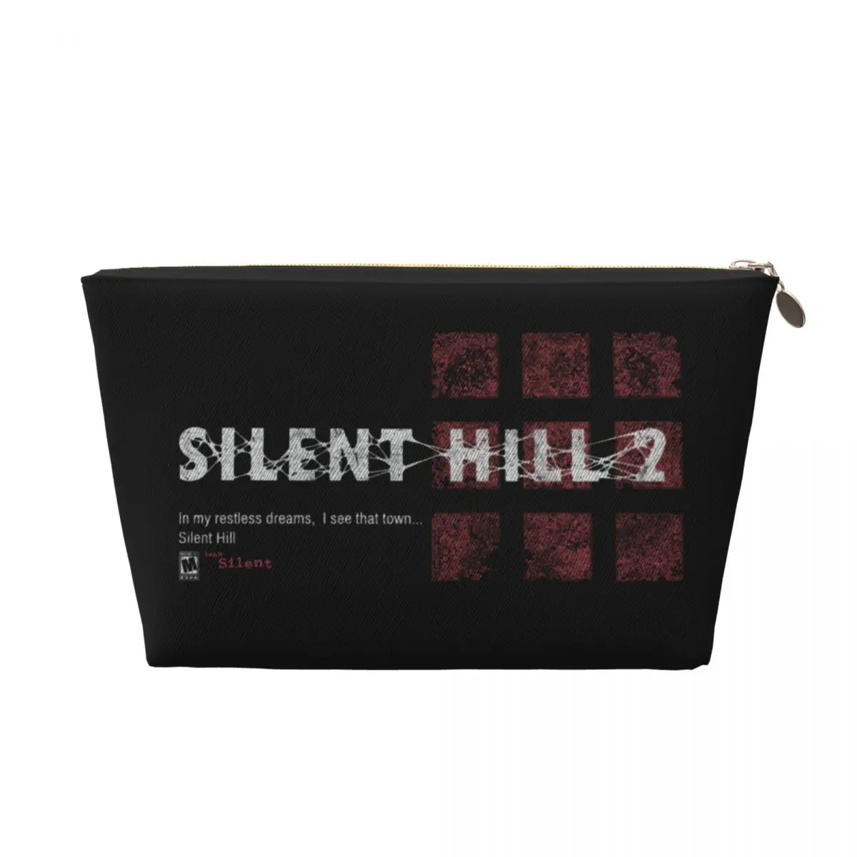 Neceser de viaje personalizado Silent Hill 2 de película de terror en mis sueños inquietos, organizador de maquillaje cosmético, Kit Dopp de almacenamiento de belleza