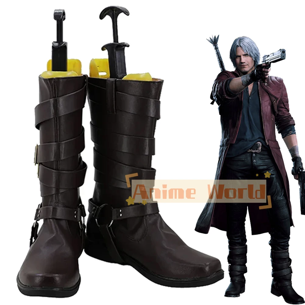 

Сапоги для косплея Dante DMC 5, фантазийная обувь на заказ для взрослых, мужчин и женщин, карнавальная обувь для Хэллоуина, ботинки для косплея