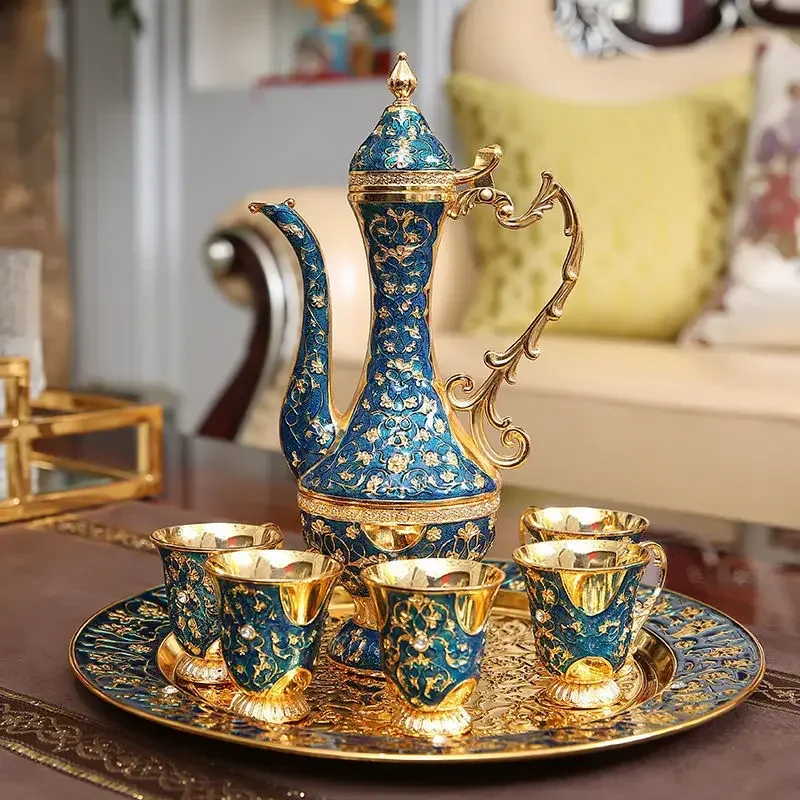 Sabayi Russian Creative Baijiu Liquor Dispenser Liquor Cup Living Room Household Tulip Wine Set Antique Palace