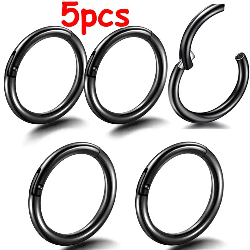 Nose Ring Hinged Clicker Segment Rings Set, Gift