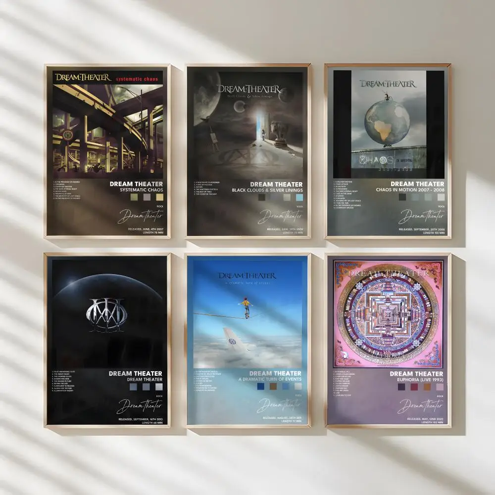 Rock Band D-dream Theater Poster Waterproof Canvas Art Wrinkle Free Wall Hanging For Home Living Room Bedroom Decor