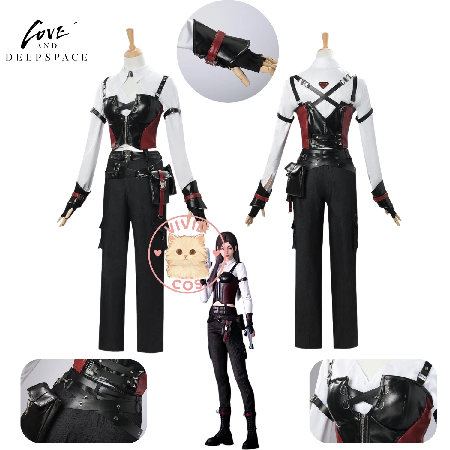 

Hot Game Love and Deepspace Cosplay Costume Popular Role Playing Cool Uniform Suit for Women Adult Comic Con Halloween Party