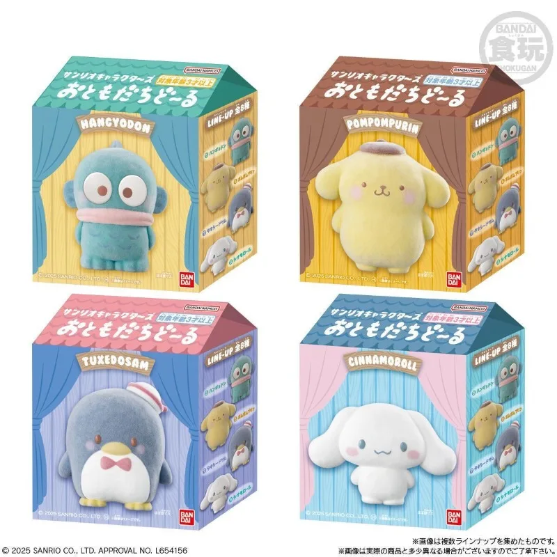 MINISO Sanrio Kuromi Hello Kitty My Melody Blind Box Seria Dobrych Przyjaciół Kawaii Śliczna Lalka z Flokowanej Tkaniny Pudełko Prezentowe Kreskówka Urocza