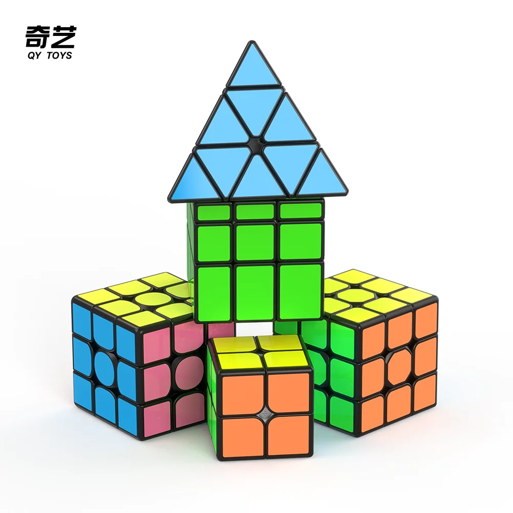 

[Cube Crazy] Серебристый куб Qiyi, светящийся в темноте 2X2 3X3 Pyraminx Mirror Puzzle Magic Speed Cube Fidget Toys Cubo Magico