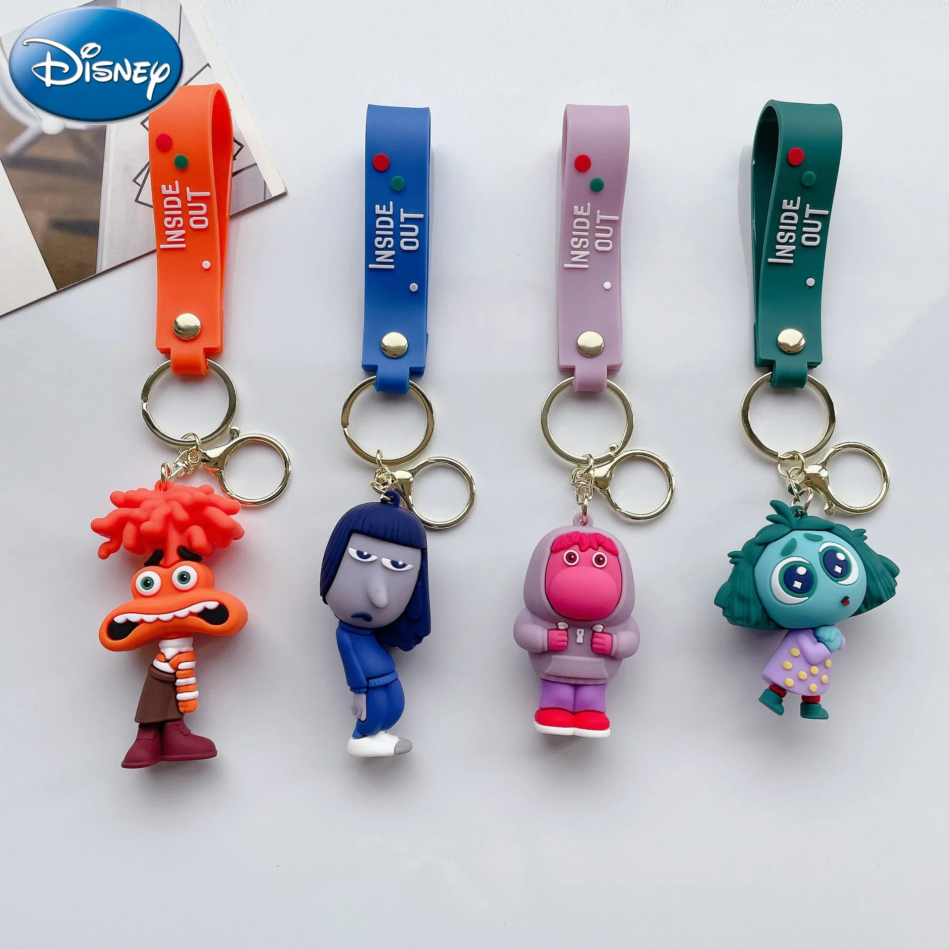 New Cartoon Disney Inside Out Keychain Pendant Movie Character Personalized Creative Silicone Doll Hot-selling Small Pendants