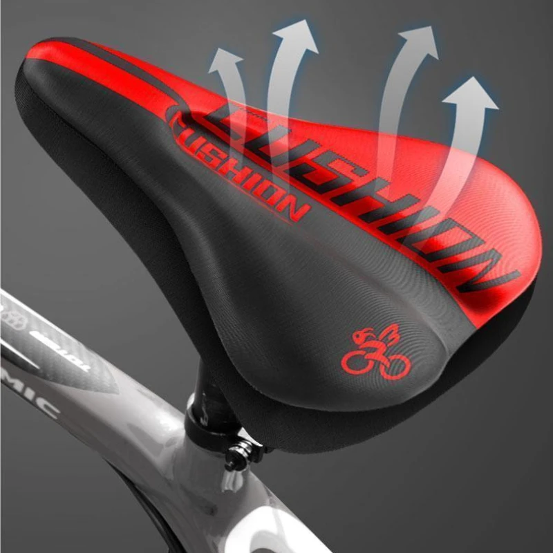 New Thickened Road Seat Bicycle Cushion Cover Mountain Bicycle Silicone Cushion Thickened Road Seat Ultra Soft Cushion Cover