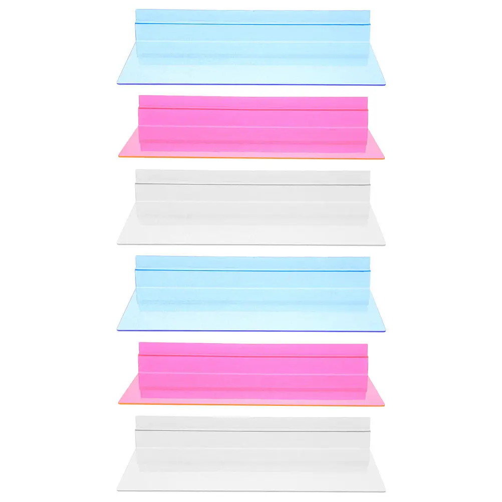 6Pcs Elegant Wall Shoe Display Shelf Heavy Duty Sneaker Display Rack for Basketball Shoes Heels Sports Shoes Storage