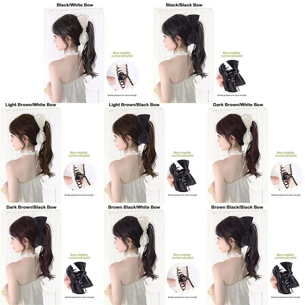 جديد متعدد الألوان Bowknot الجانب ذيل حصان الطبقات نمط Bowknot تصميم المرأة مخلب كليب DIY بها بنفسك الطبيعية الطبقات ذيل حصان النمط الوطني