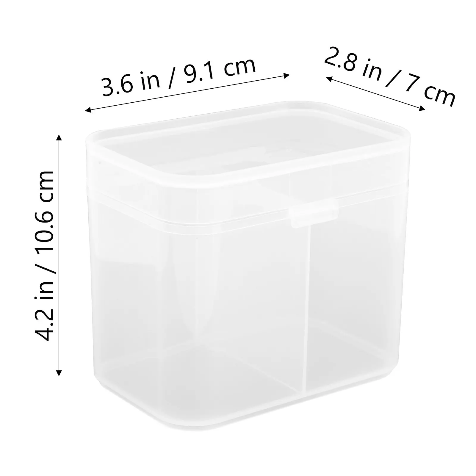 2Pcs Cosmetics Cotton Pad Box Space-Saving Portable Holder with Tight Seal Lid for Nail Art Makeup Organization