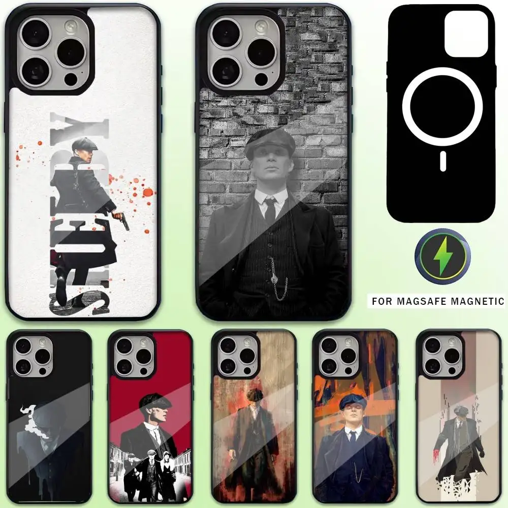

P-Peaky B-Blinders Movie Phone Case For iPhone17,16,15,14,13,12,11 Plus,Pro Max Magnetic For Magsafe Wireless Charging
