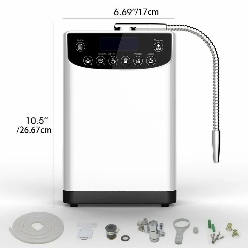 708 ионизатор щелочной воды, очиститель, машина PH4.5-10,5, фильтр для щелочной кислоты, генератор воды с богатым водородом, светодиодный орп-500