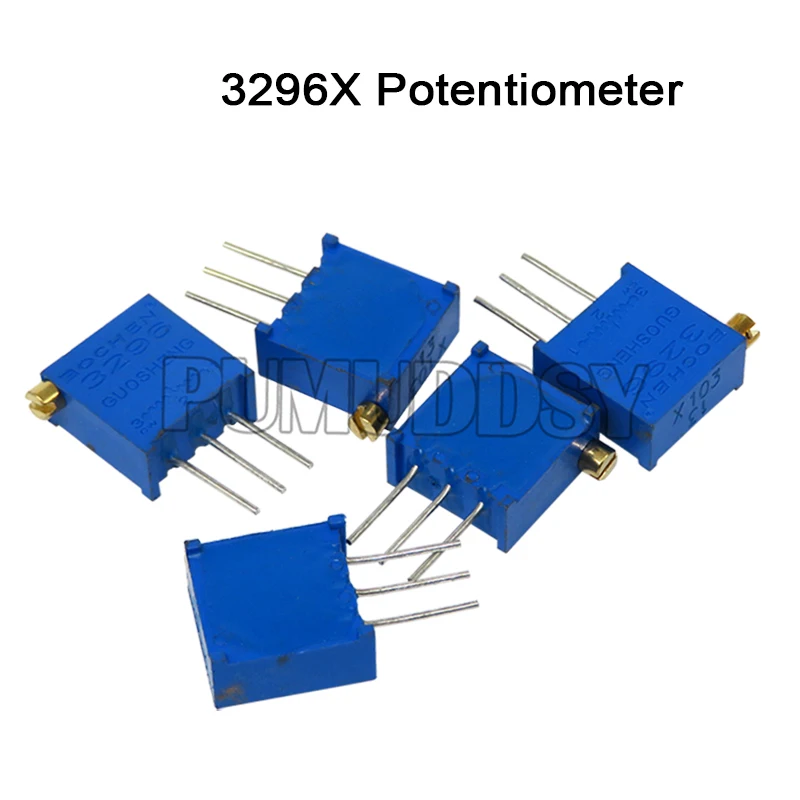 10PCS 3296 3296X Potentiometer resistanceohm Trimpot Trimmer 1K 2K 5K 10K 20K 50K 100K 200K 500K 1M ohm  100R 200R 500R