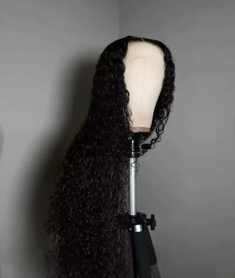 

30 Inch 13x4 Curly Lace Front Wig 200% Density Wet And Wavy Human Hair Wig Brazilian Virgin Curly Human Hair Wig For Women Glueless Lace Frontal Wigs With Baby Hair Pre Plucked Hairline Natural Color