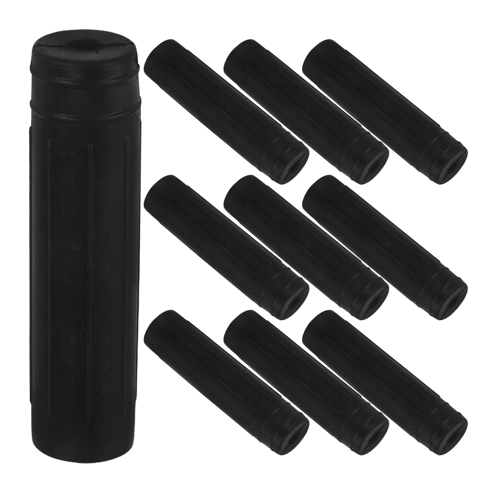

10pcs Farm Tool H Covers Rubber Protective NonSlip Grip Case for Hoe Garden Cultivator Weedings Black