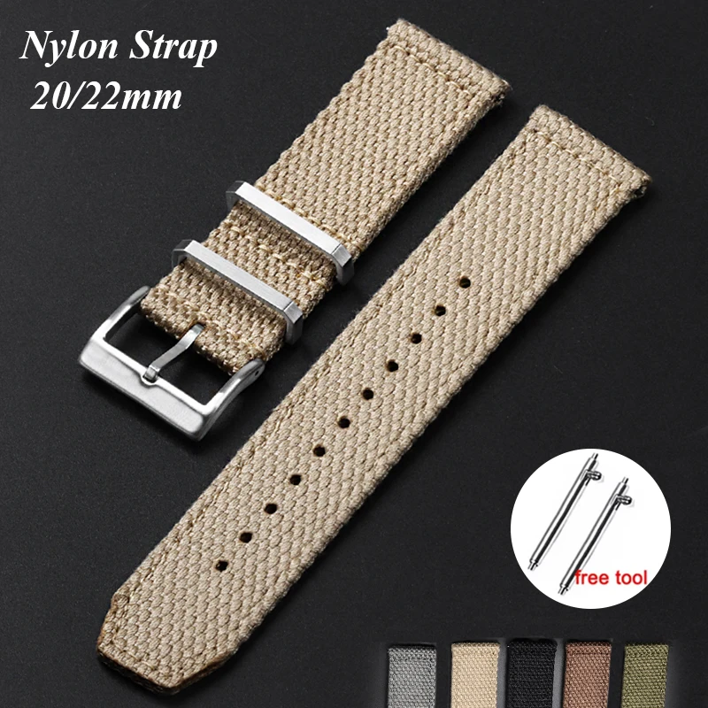 Correa de nailon de alta calidad para reloj Omega, correa de reloj informal militar, pulsera deportiva del ejército, correa de repuesto para Seiko de 20mm y 22mm