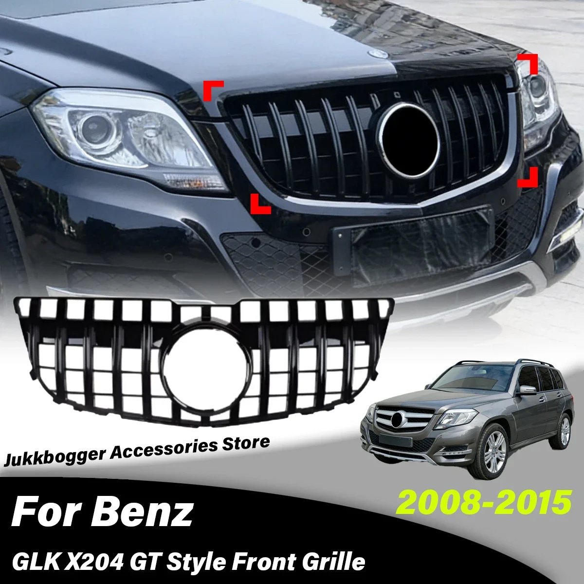 

For Mercedes Benz GLK X204 2008 2009 2010 2011 2012 2013 2014 2015 Automobile Front Air Intake Grille Decoration Accessories Kit