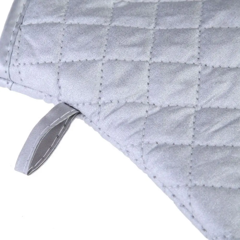 Heat Resistant Long Cotton Oven Mitts Anti-scald Insulated Kitchen Microwave Mittens Angled Cuff Thickened