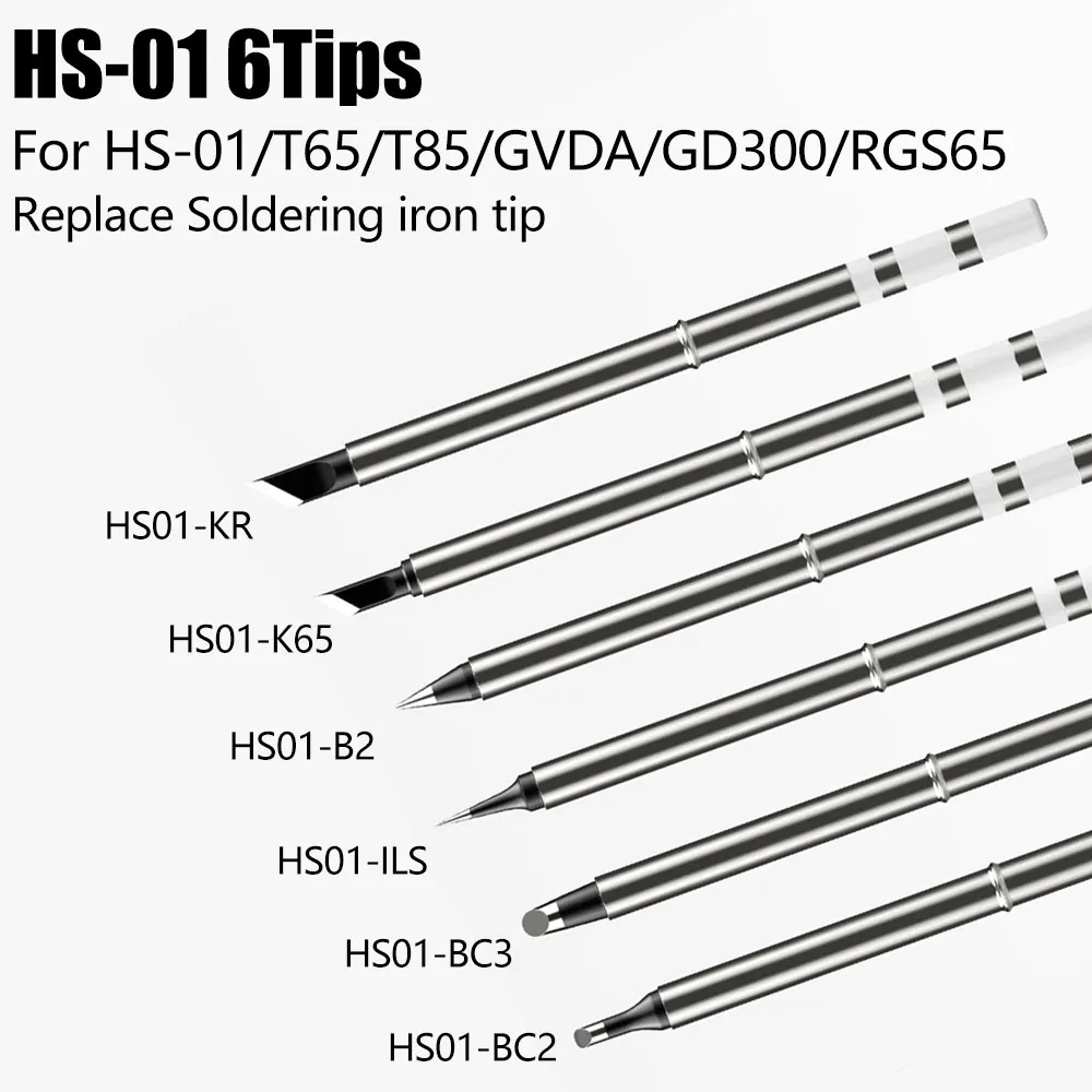 HS01-KR K65 B2 ILS BC3 BC2 ugello di saldatura coltello bordo a ferro di cavallo sostituzione per Hs-01 T65 T85 GVDA GD300 RGS65 punta del saldatore