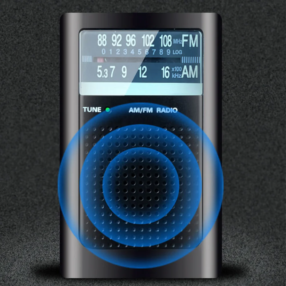 

Portable Mini Am/ Band Lcd Radio With Rechargeable Low Power Indicator 3.5Mm Jack External Speaker Telescopic