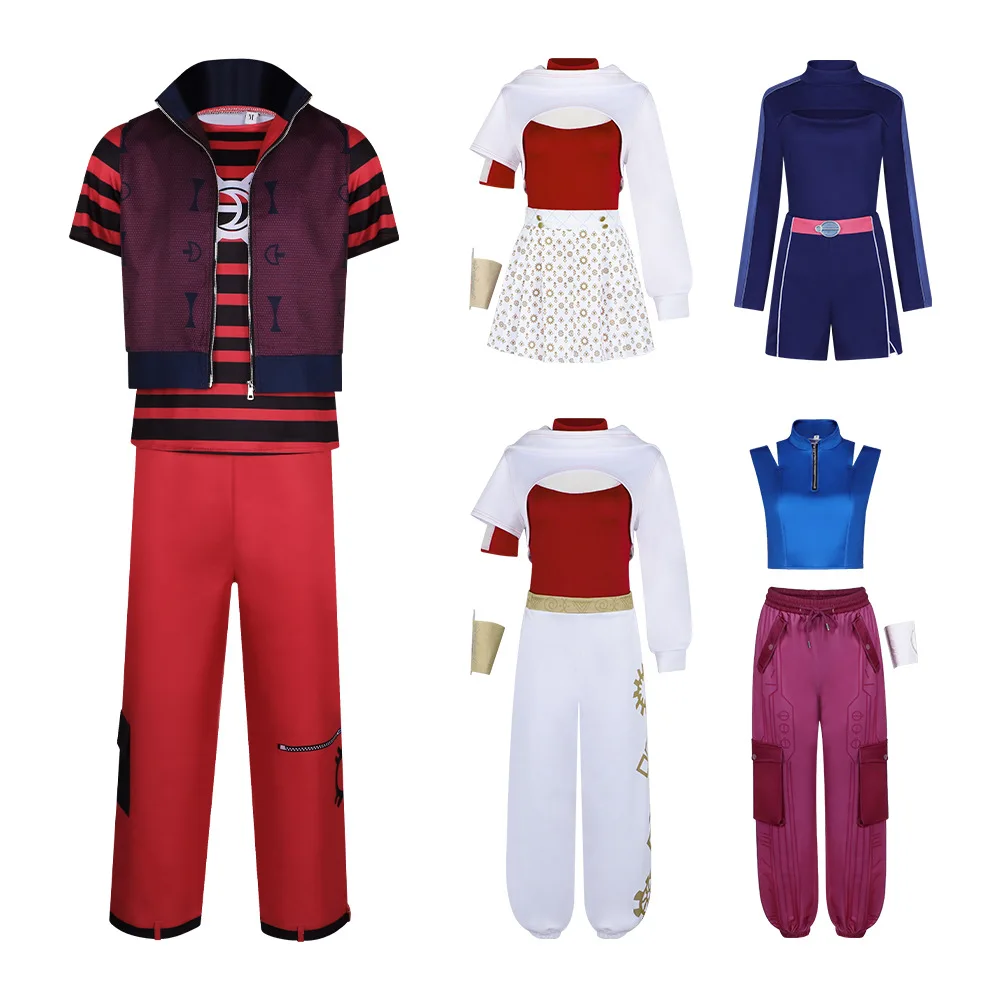 

Zombie High School Cosplay Costume Stage Performance Halloween Role Play Outfit Movie Character Costume Polyester Material