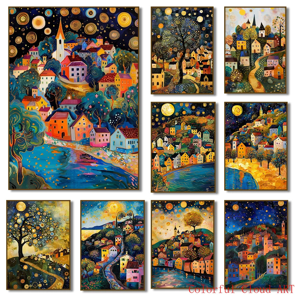 Art Craft House - Gustav Klimt Exhibition Poster Canvas Painting