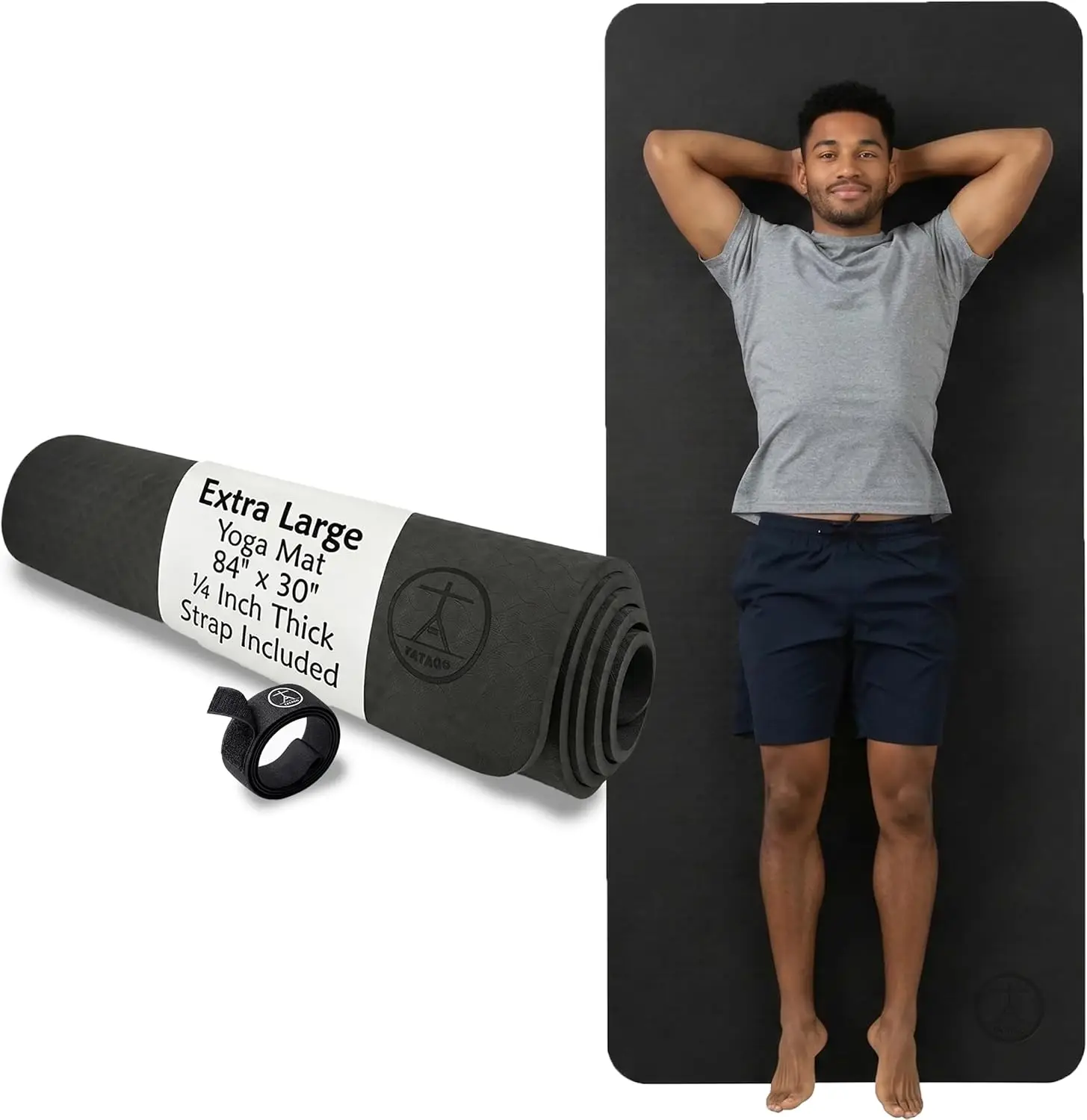 

XL-Our 10-миллиметровый сверхбольшой коврик для йоги, утолщенный, очень широкий и длинный, для полной амортизации суставов. A Larg