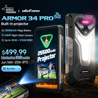 【World Premiere】Ulefone Armor 34 Pro 5G AI Rugged Phone 25500mAh Up to 32GB+512GB Built-in Projector 120Hz 6.95\