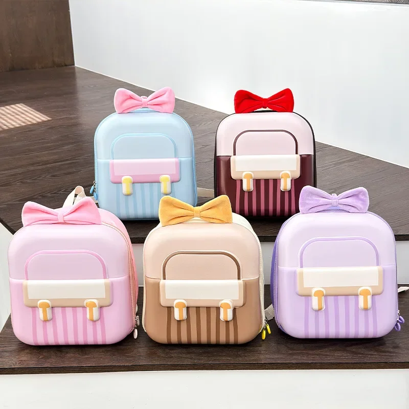 Kindergarten Small Schoolbag Sweet Bow Lightweight Boys And Girls Eggshell Shoulder Bag New Children Fashion Backpacks