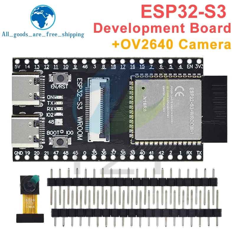 Imagem -04 - Tzt Cam Placa de Desenvolvimento Cam Wifi Módulo Bluetooth Câmera Ov2640 Wroom N16r8 Esp32-s3