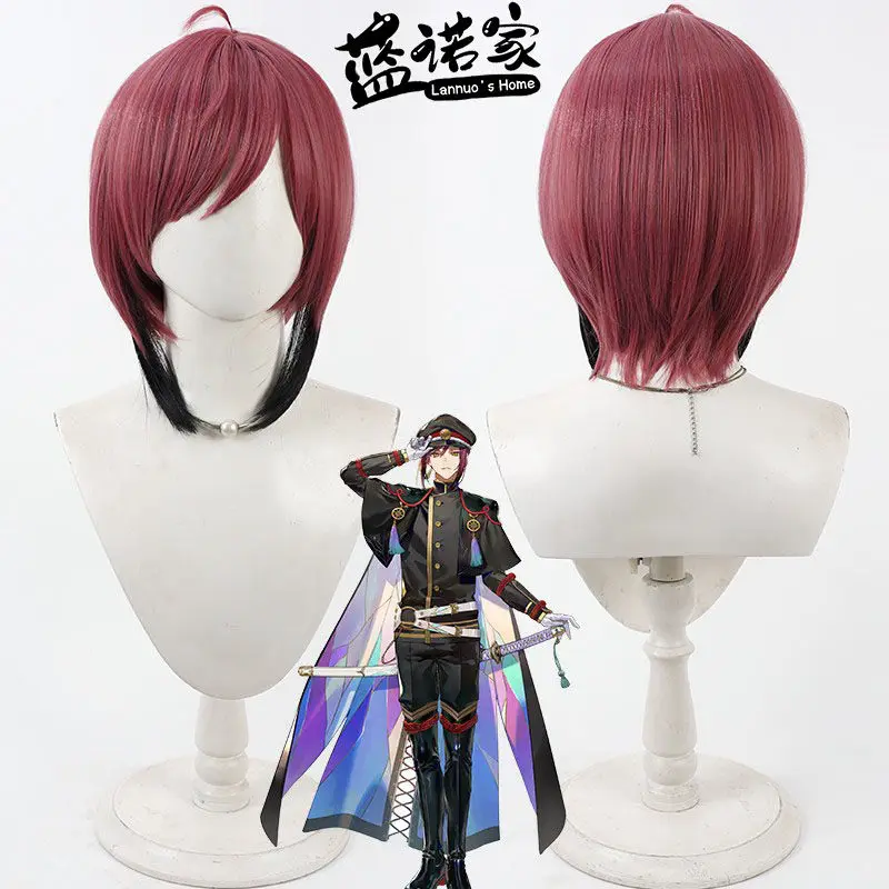 

Парик для косплея Omokage из аниме Touken Ranbu ONLINE, реквизит для Хэллоуина и карнавальных вечеринок, синтетические волосы, термостойкое волокно + шапочка для парика