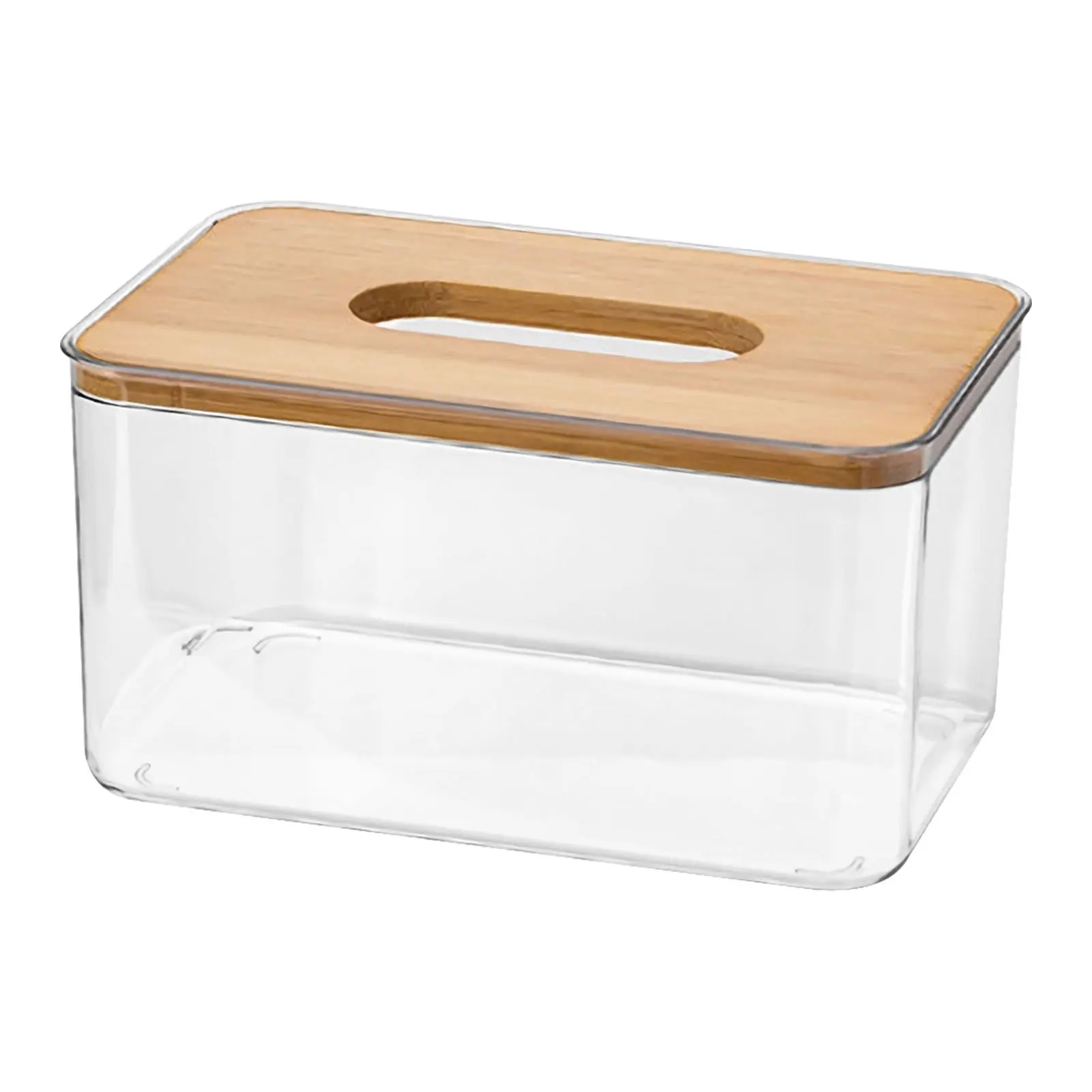 

Tissue Box Cover Premium Pet Bamboo Wood Desktop Car Napkin Holder Roll Paper Dispenser Household Decorative Tissue Container