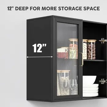 71吋洗衣房櫥櫃套裝,壓克力玻璃門,帶可調節層架的洗衣房櫥櫃,廚房壁櫃,浴室 6 最佳銷售 亞克力家具 - №6