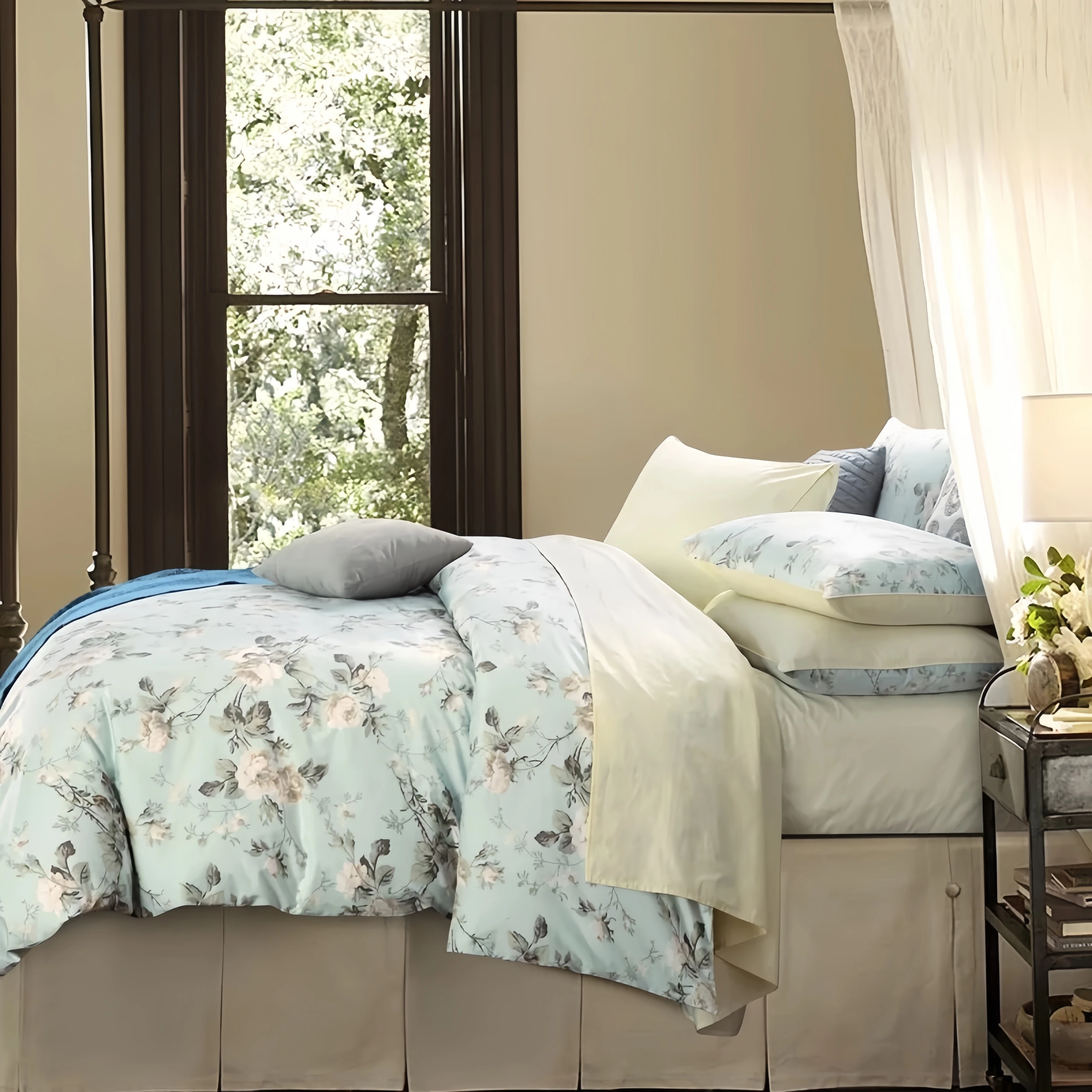 One Duvet Cover, 600 TC, 100% Egyptian Cotton, AB Type, Printed and Solid Colors, Queen Size, 230x250 cm, 1 Piece Customize