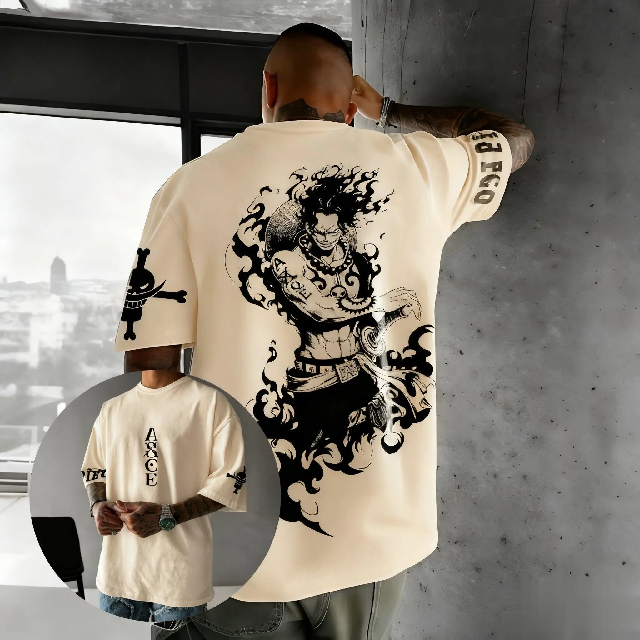 Japanese Streetwear Anime Graphic T Shirt Men One Piece Luffy Women Cotton Short Sleeve Tee Oversized Casual Summer New Y2k Tops