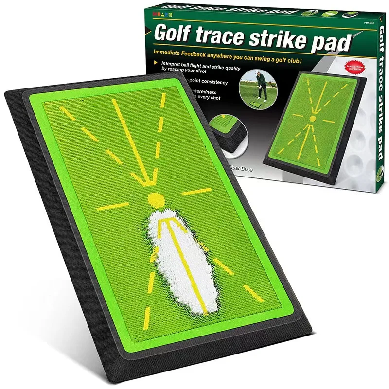 

Golf Mats Practice Indoor, Golf Hitting Swing Path Mats Feedback With Non-slip Rubber Backing, Swing Training Accessories