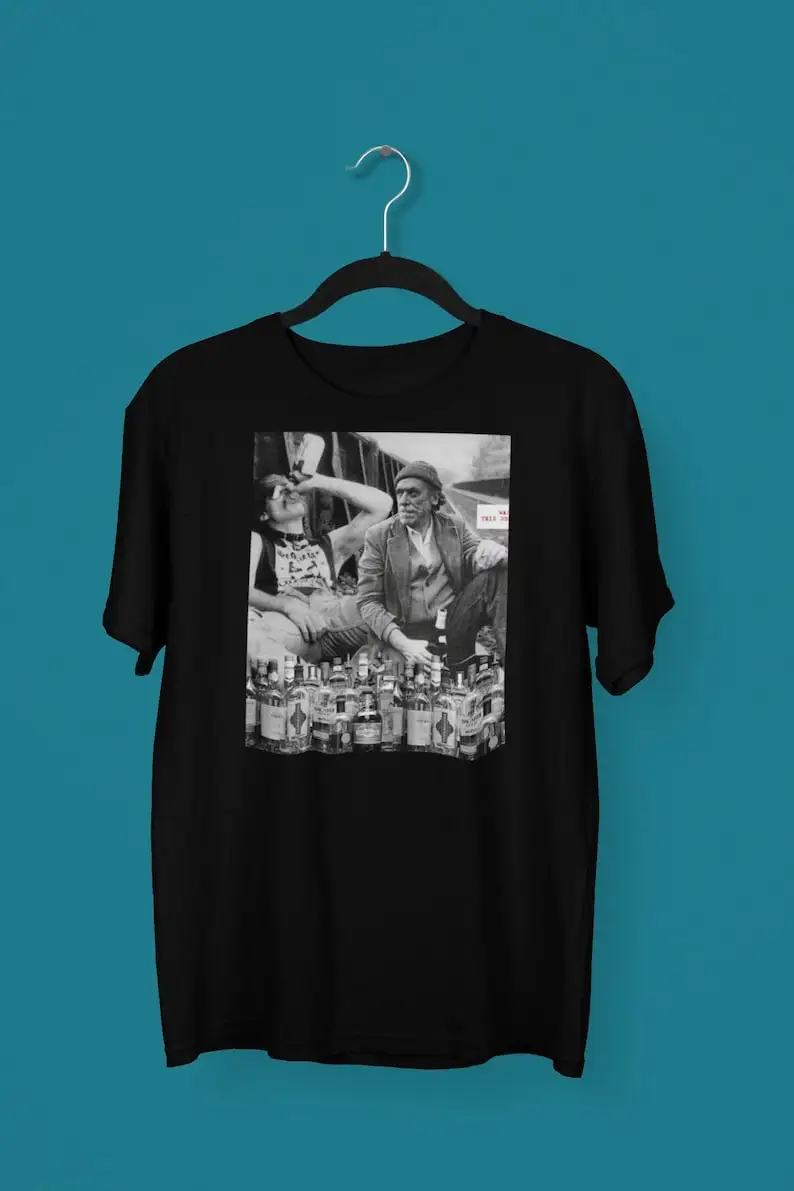 Camiseta GG Allin Charles Bukowski sendo bêbado, camisa GG Allin, camisa Charles Bukowski, escritor de punk rock