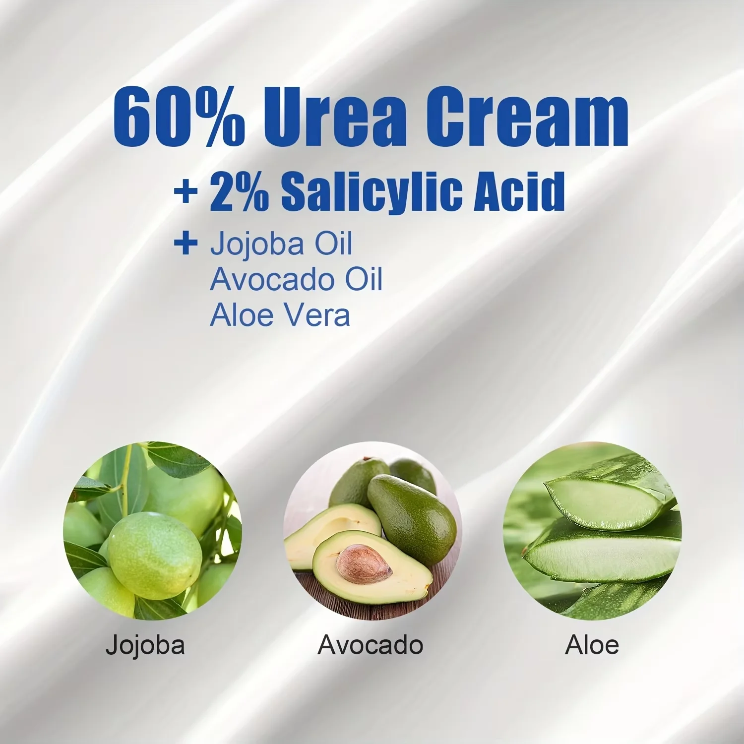 2PCS 60% Urea Cream For Feet With Salicylic Acid, Shea Butter&Avocado Oil- Moisturizer For Dry Knees, Elbows, Hands And Heels