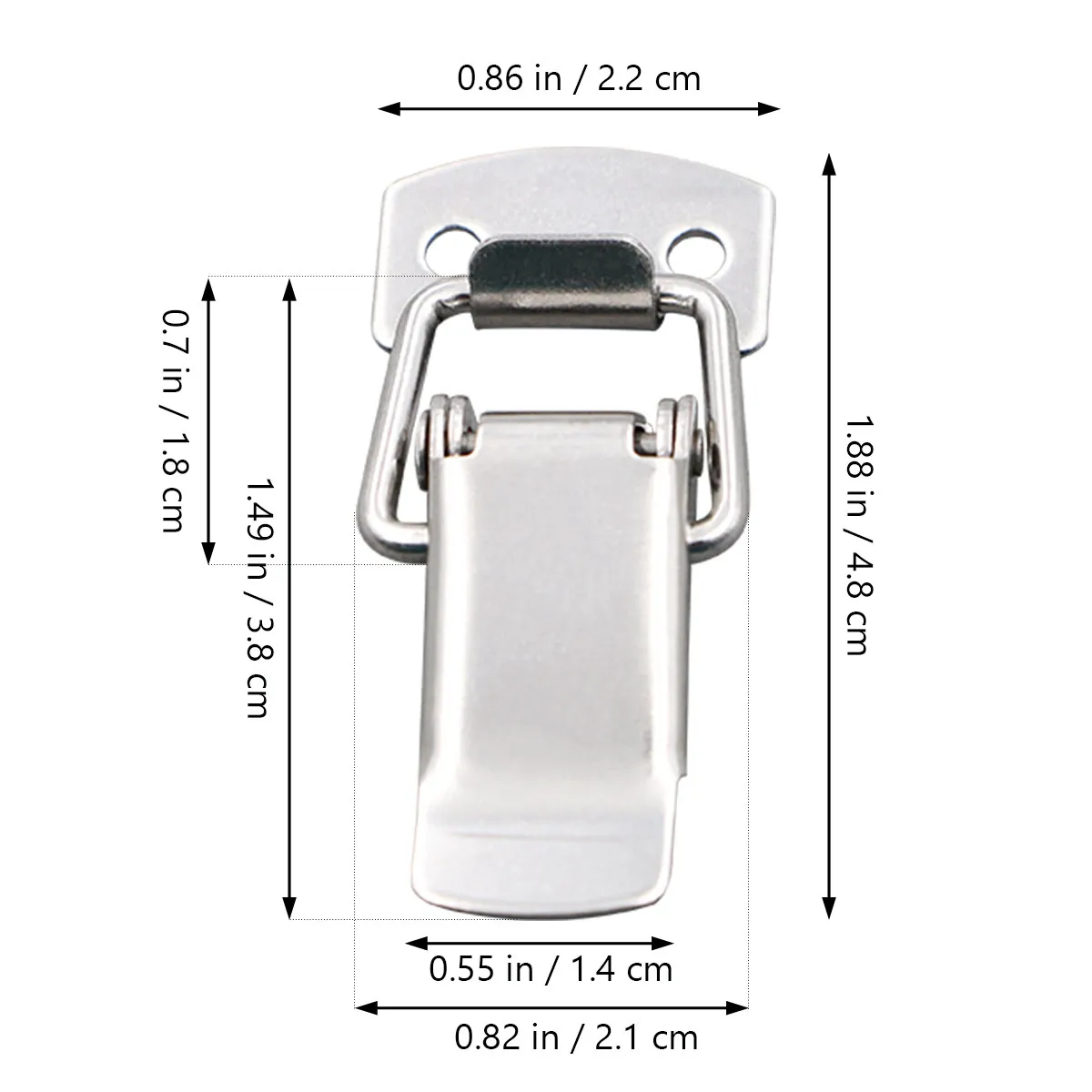10Pcs Stainless Steel Toggle Latch Hasp Cabinet Spring Loaded Latch Catch for Toolbox Drawer Door Security