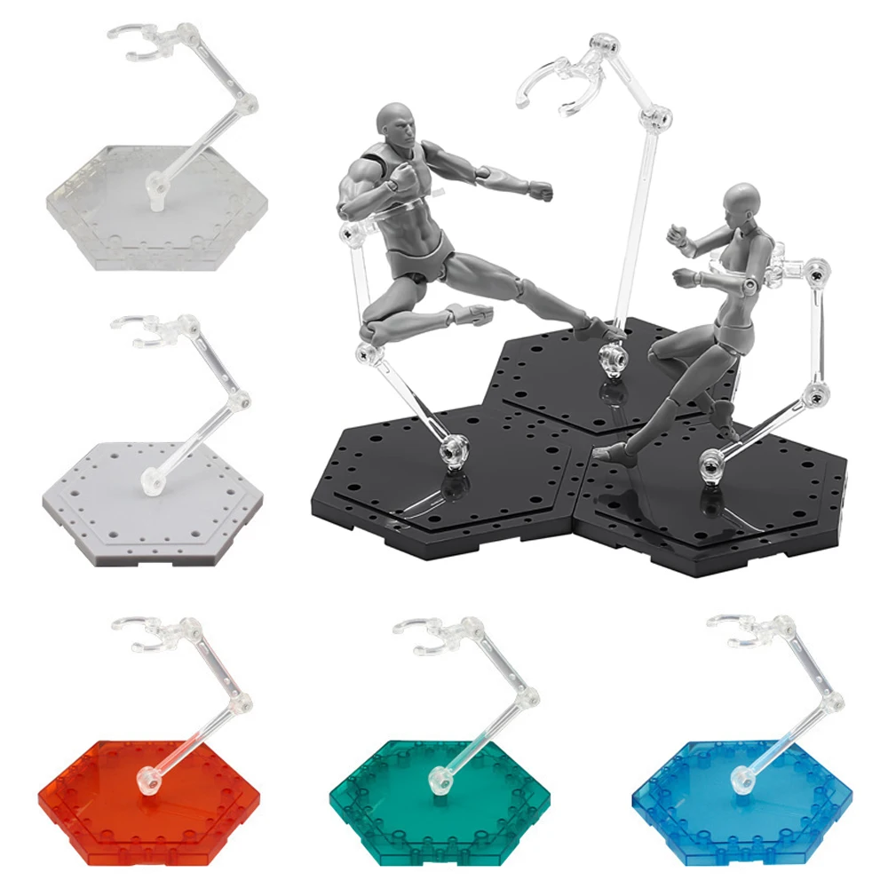 

Clear Action Figure Stand,Assembly Action Figure Display Holder Base Model Support Stand for HG RG SD SHF Gundam 1/144 Figures