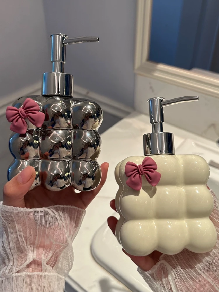 Bathroom Supplies Ceramic Emulsion Bottle Bathroom Shower Gel Press Bottle Creative Soap Dispenser Bathroom Decoration Modern