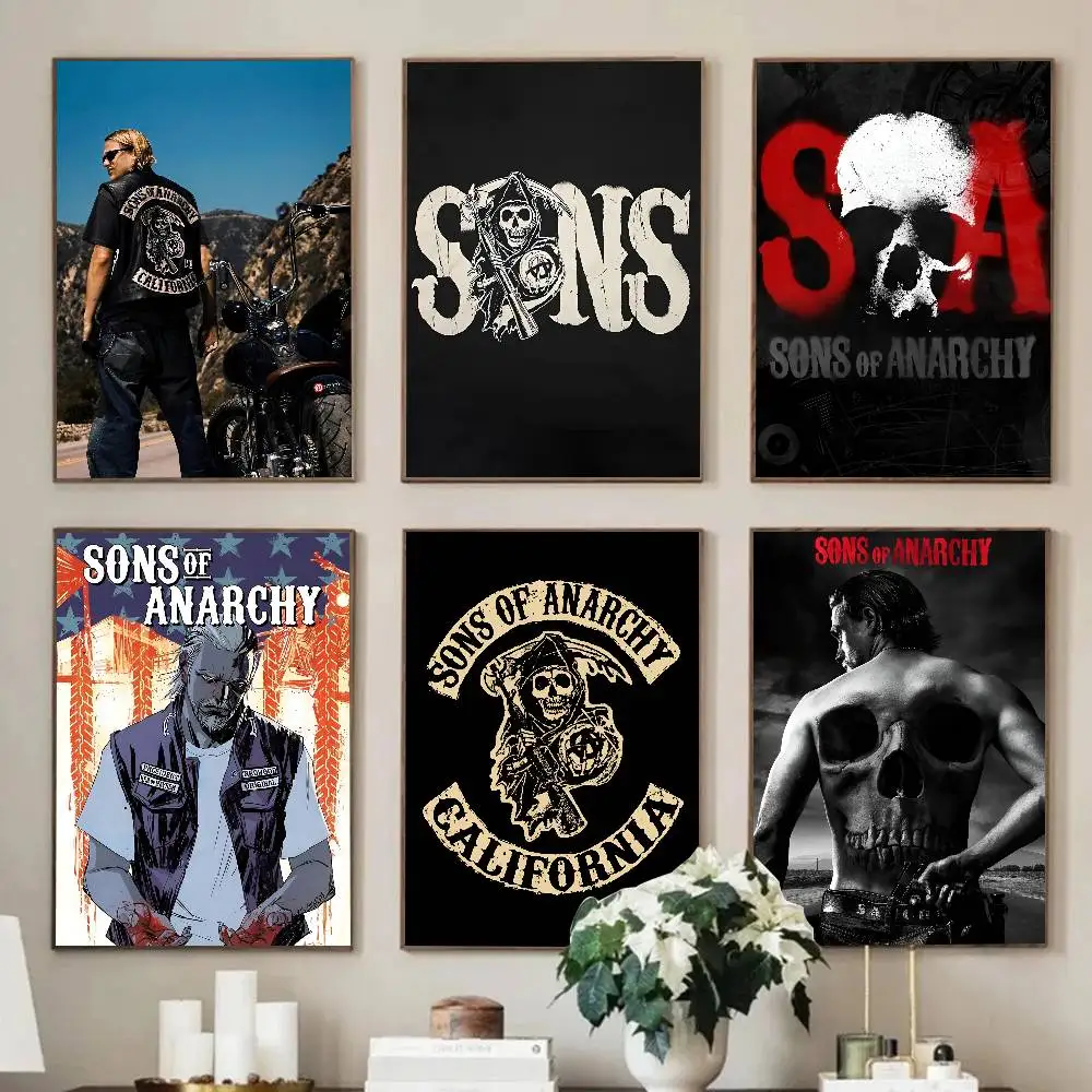 S-Son O-Of Anarchy Poster Poster Dekorative Gemälde Arbeitszimmer Schlafzimmer Bar Hintergrund Wandmalereien Geschenke
