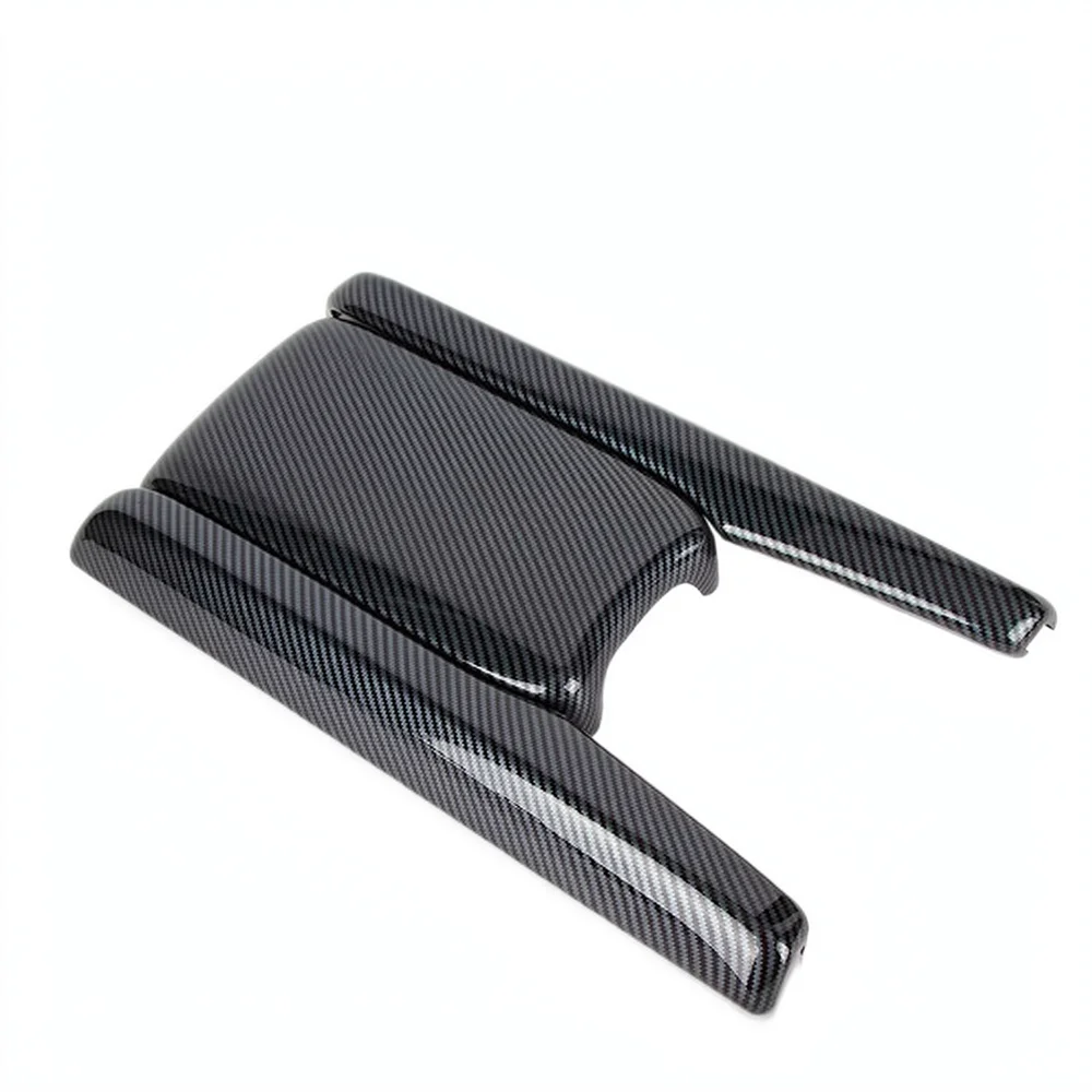 Carbon Fiber Pattern Center Armrest Box Lid Overlay For Honda Civic 2016 2021 Interior Console Upgrade Styling
